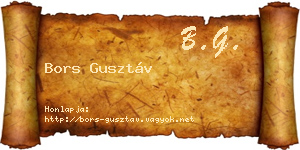 Bors Gusztáv névjegykártya