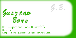 gusztav bors business card